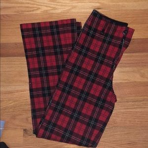 Wool plaid pants brandy Melville